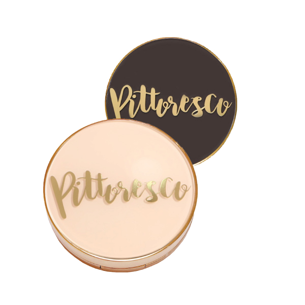 [Pittoresco]  Mist/cover makeup cushion - glass skin.