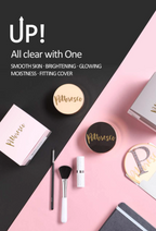 [Pittoresco]  Mist/cover makeup cushion - glass skin.